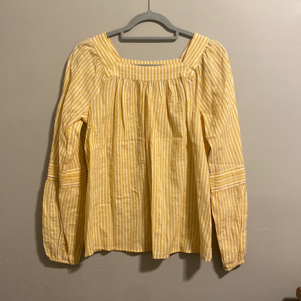 Yellow and White Stripped Blouse